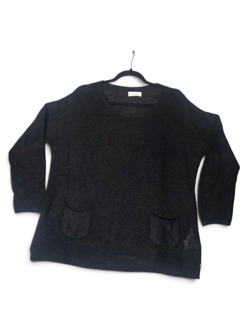 Harris Wilson Baby Alpaca Blend Knit Scoop Neck Sweater Size 2 Medium Oversized